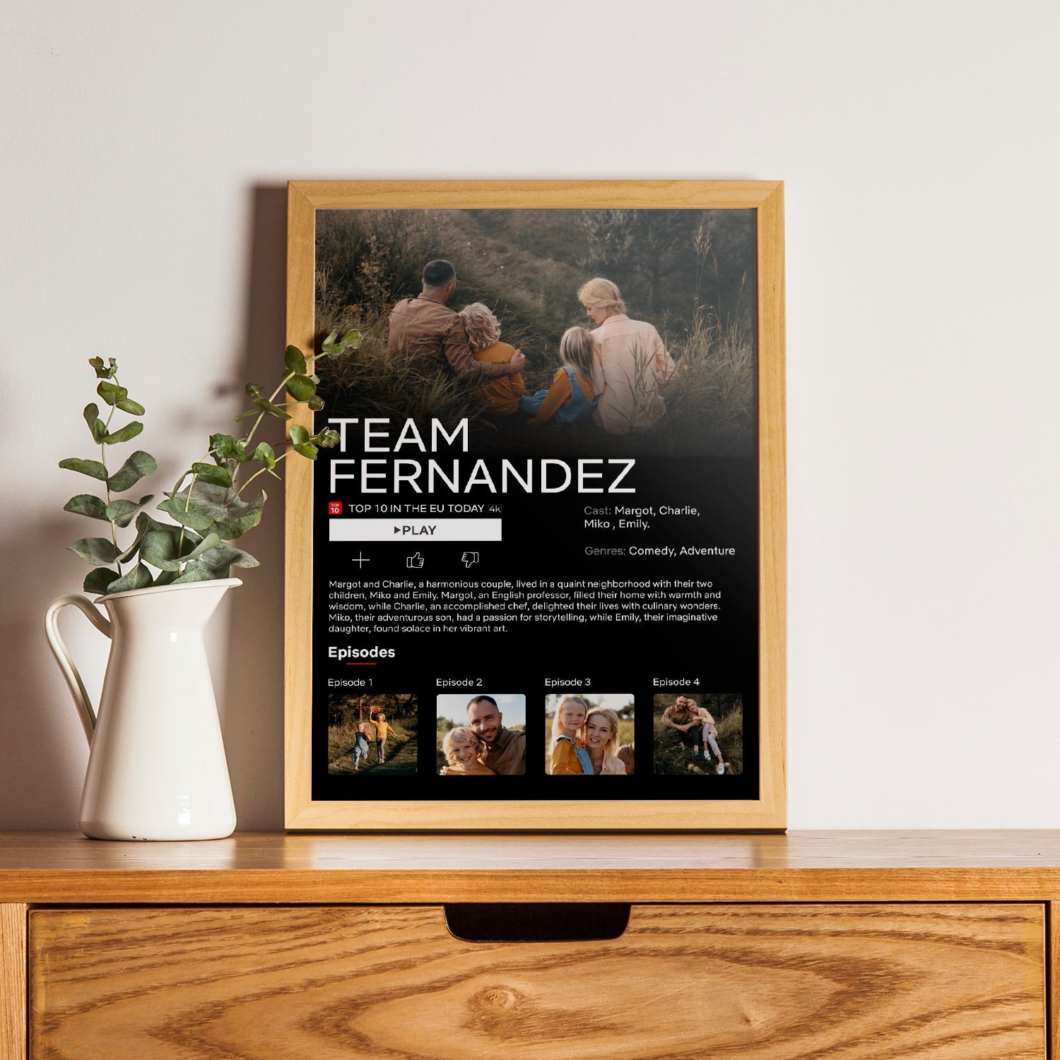 Póster Personalizado Con Fotos Estilo Película Netflix