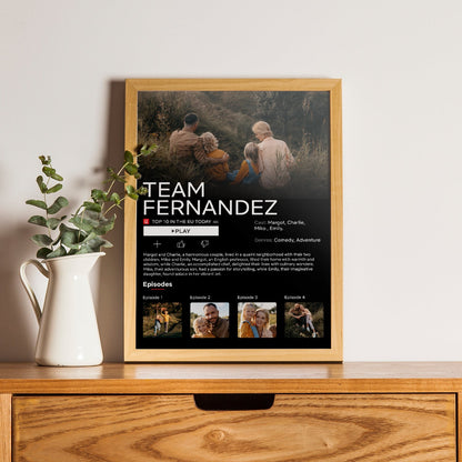 Póster Personalizado Con Fotos Estilo Película Netflix