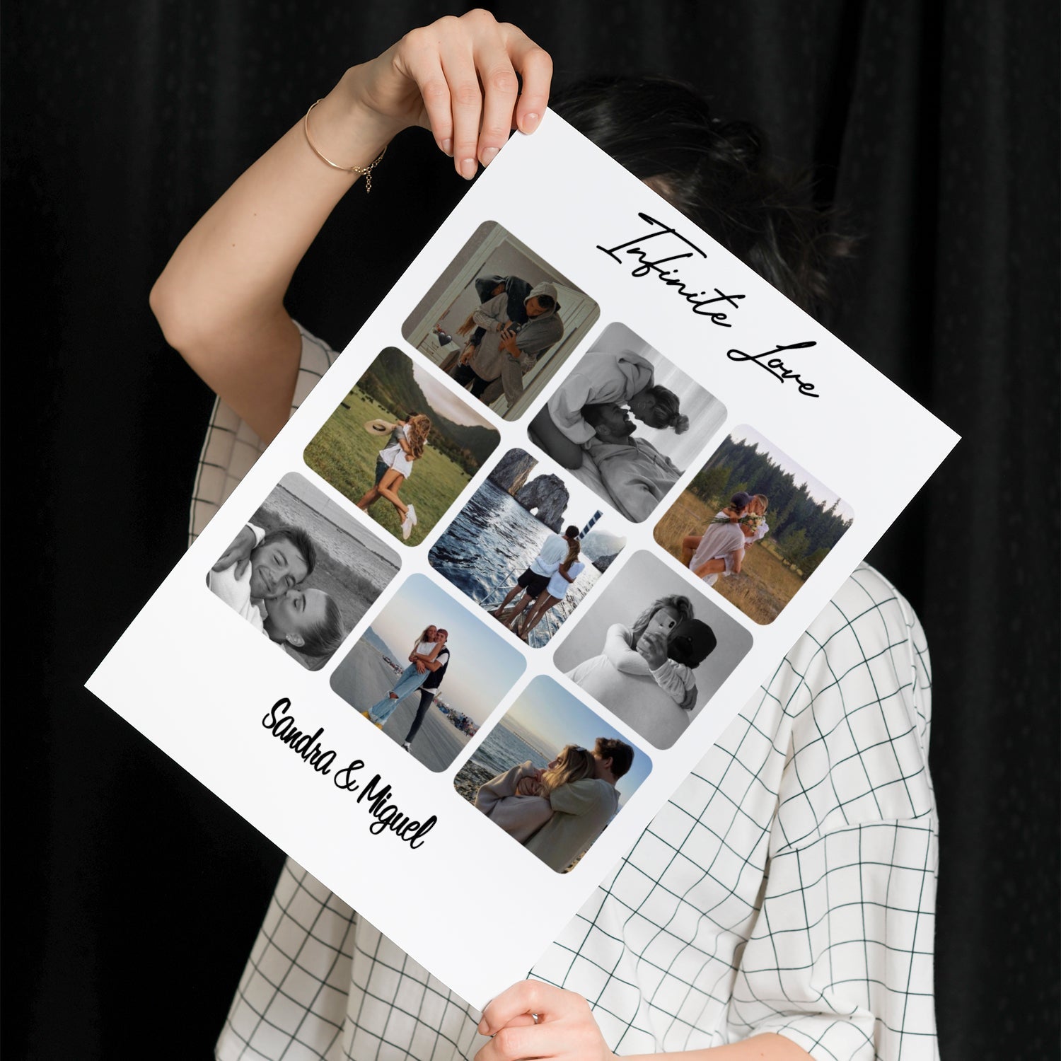 Póster Personalizado Con Grid De Fotos Y Nombres