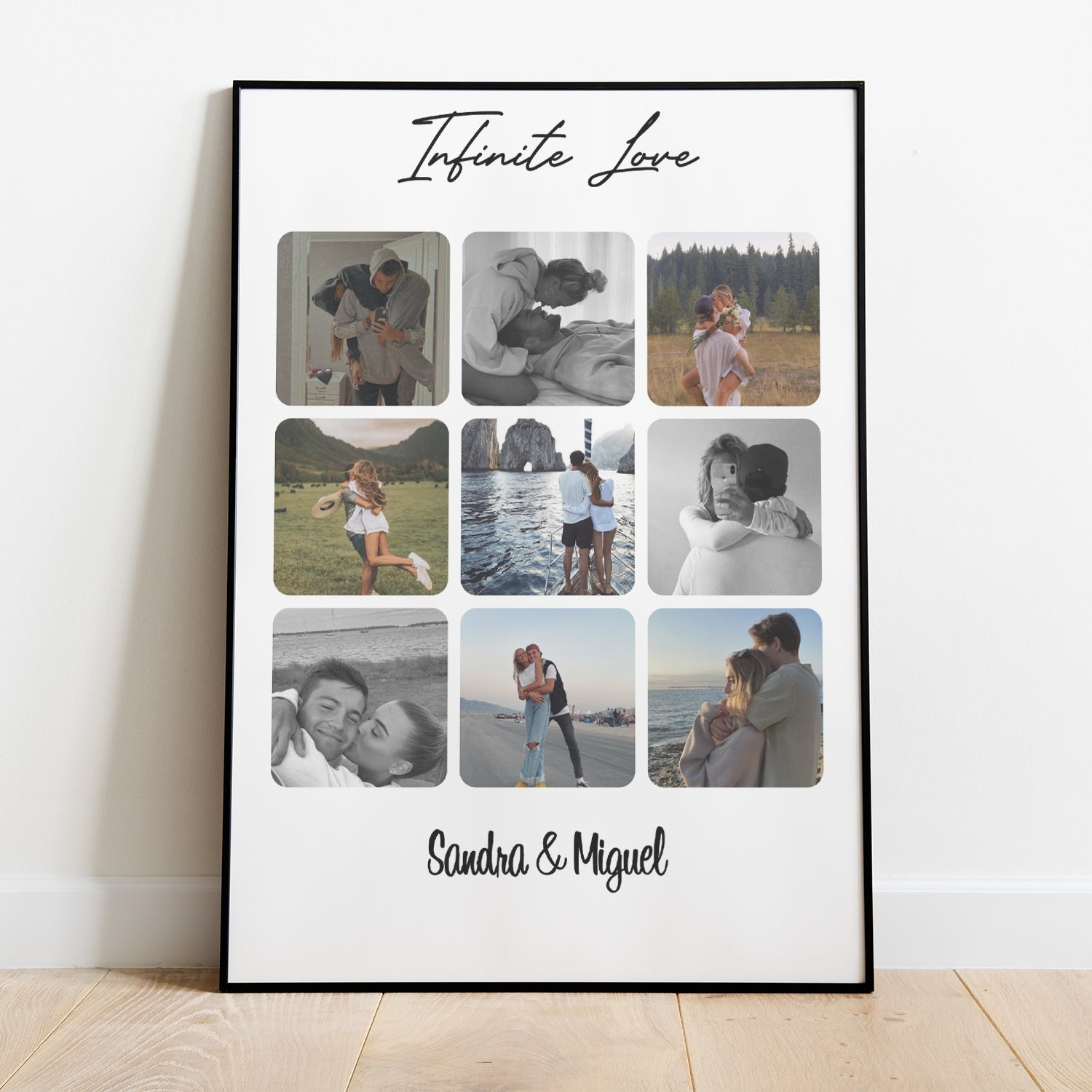 Póster Personalizado Con Grid De Fotos Y Nombres