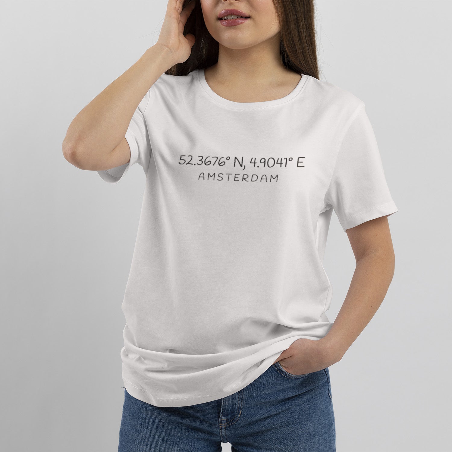 Camiseta Personalizada Con Coordenadas De Ciudad