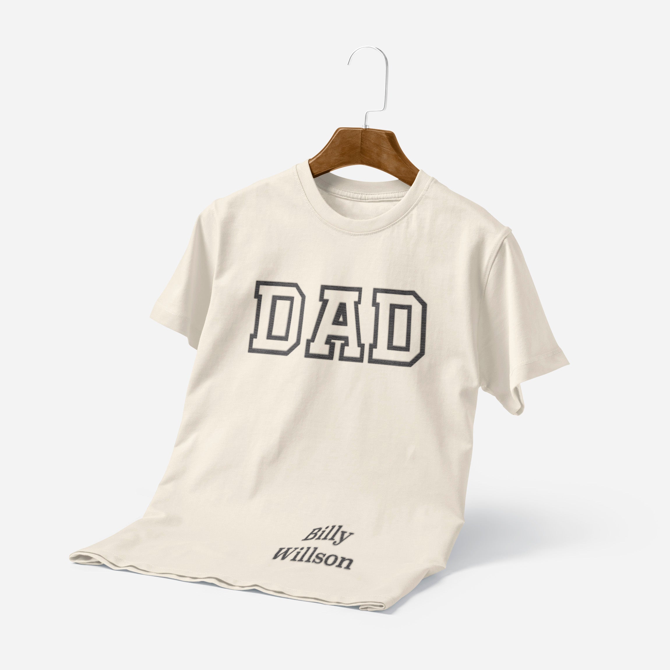 Camiseta Personalizada Para Papá Bordado Con Nombre