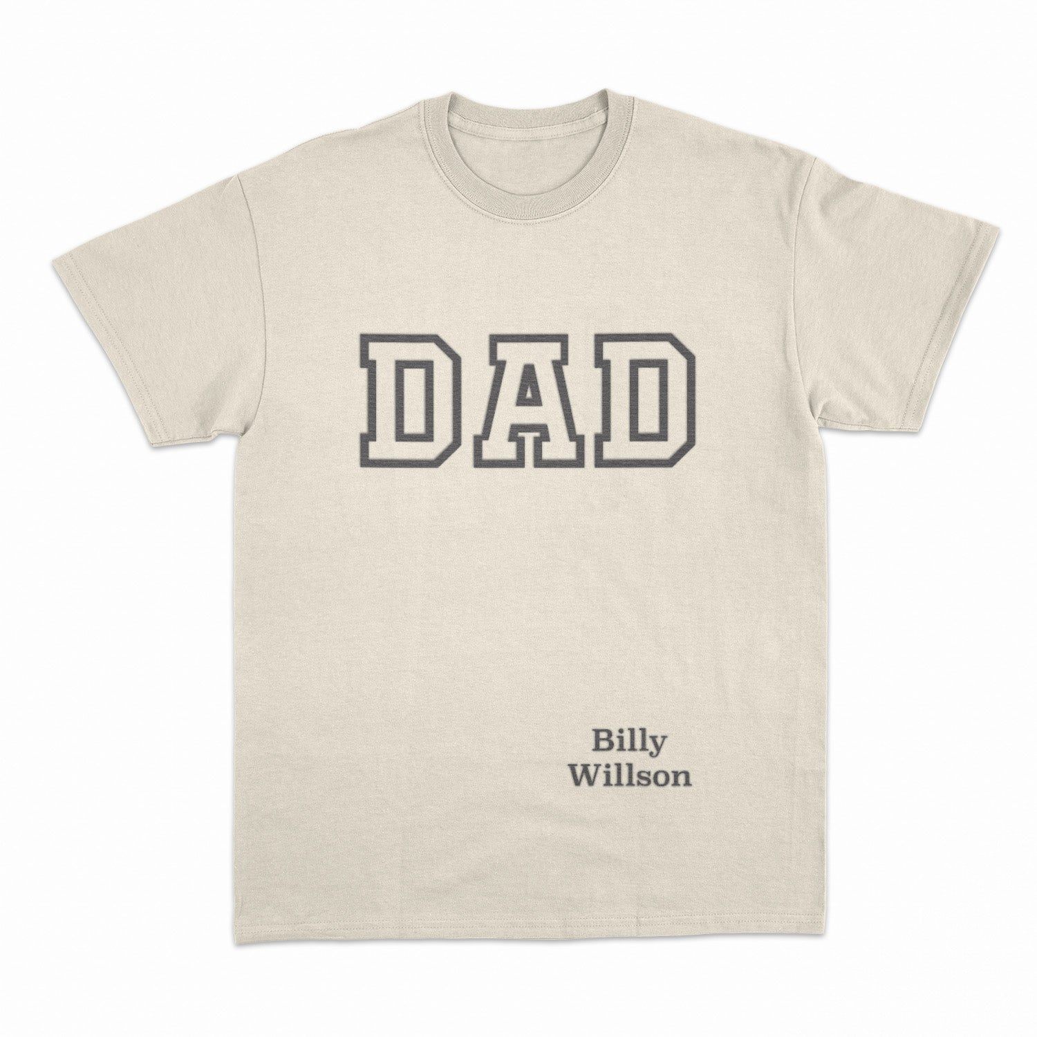 Camiseta Personalizada Para Papá Bordado Con Nombre