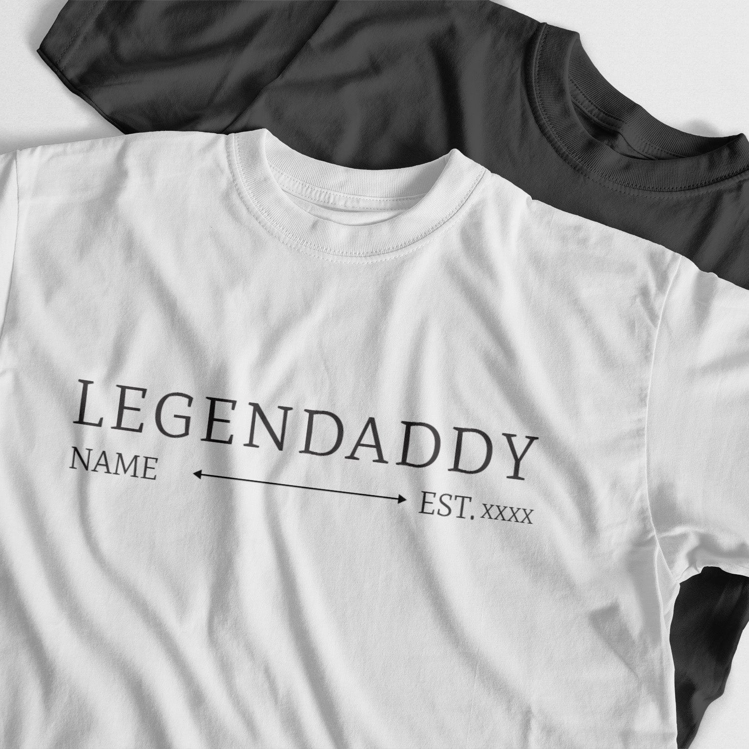 Camiseta Personalizada Para Papá Legendaddy Con Nombre Y Fechas