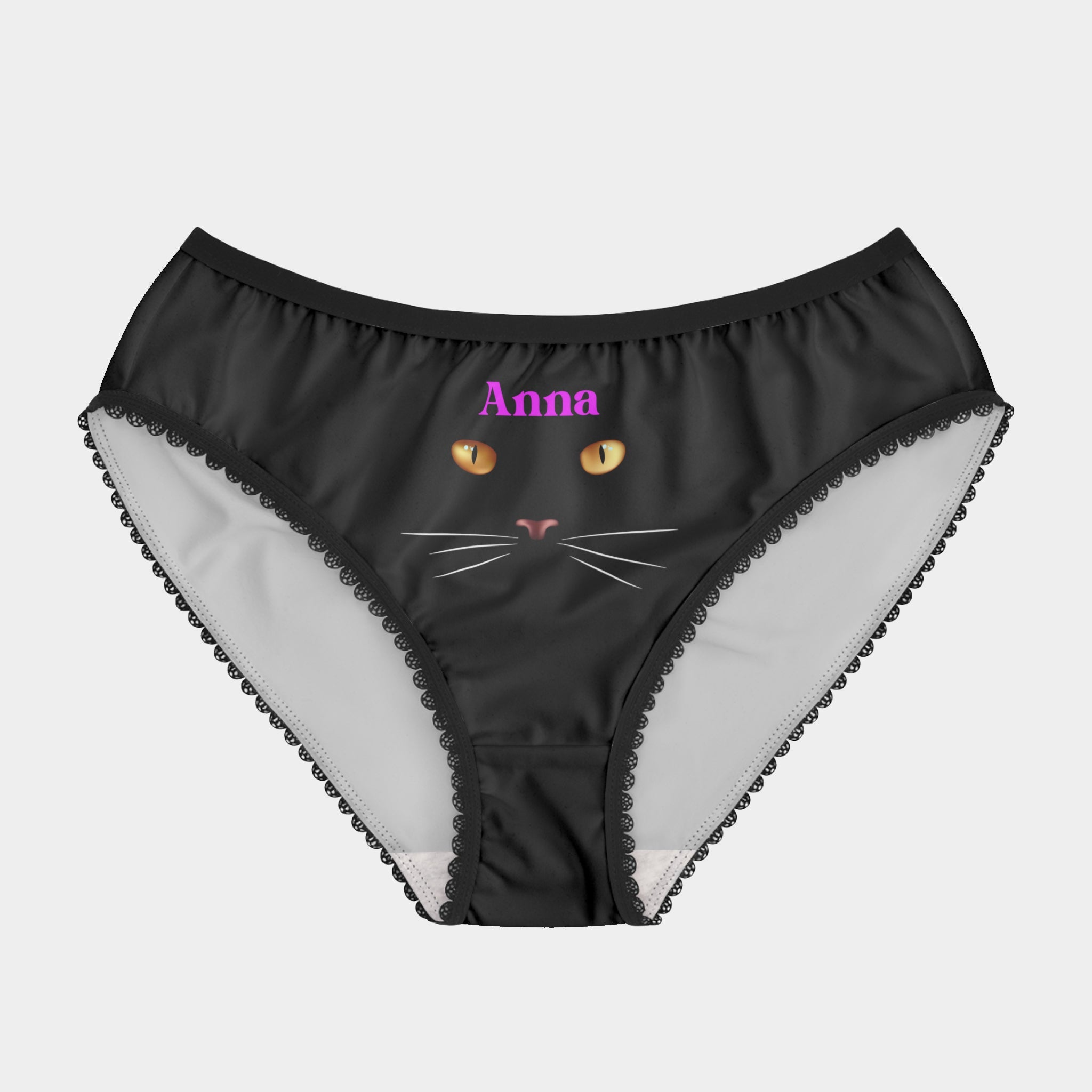 Ropa Interior Para Mujer Personalizada Gata Miau