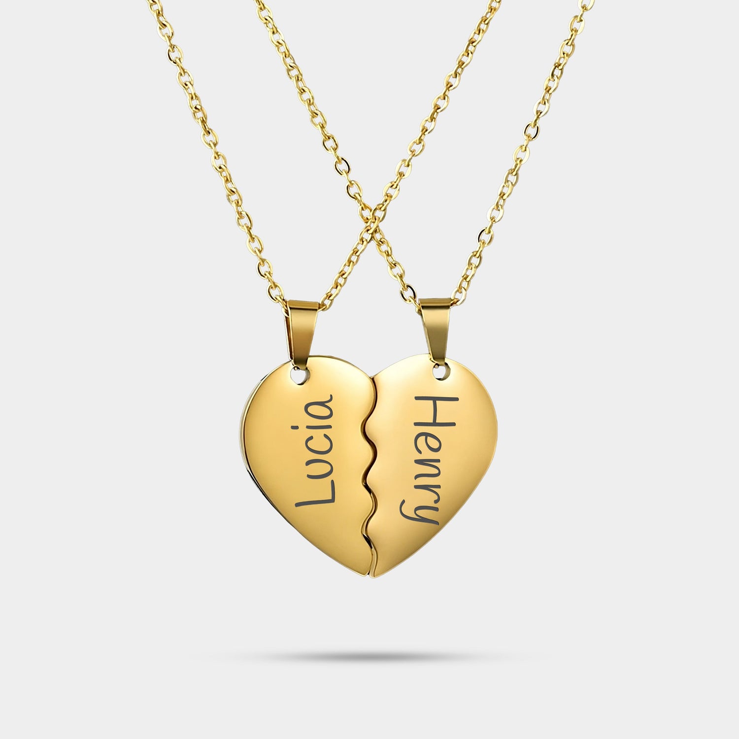 Collar Personalizado Corazón Para Parejas