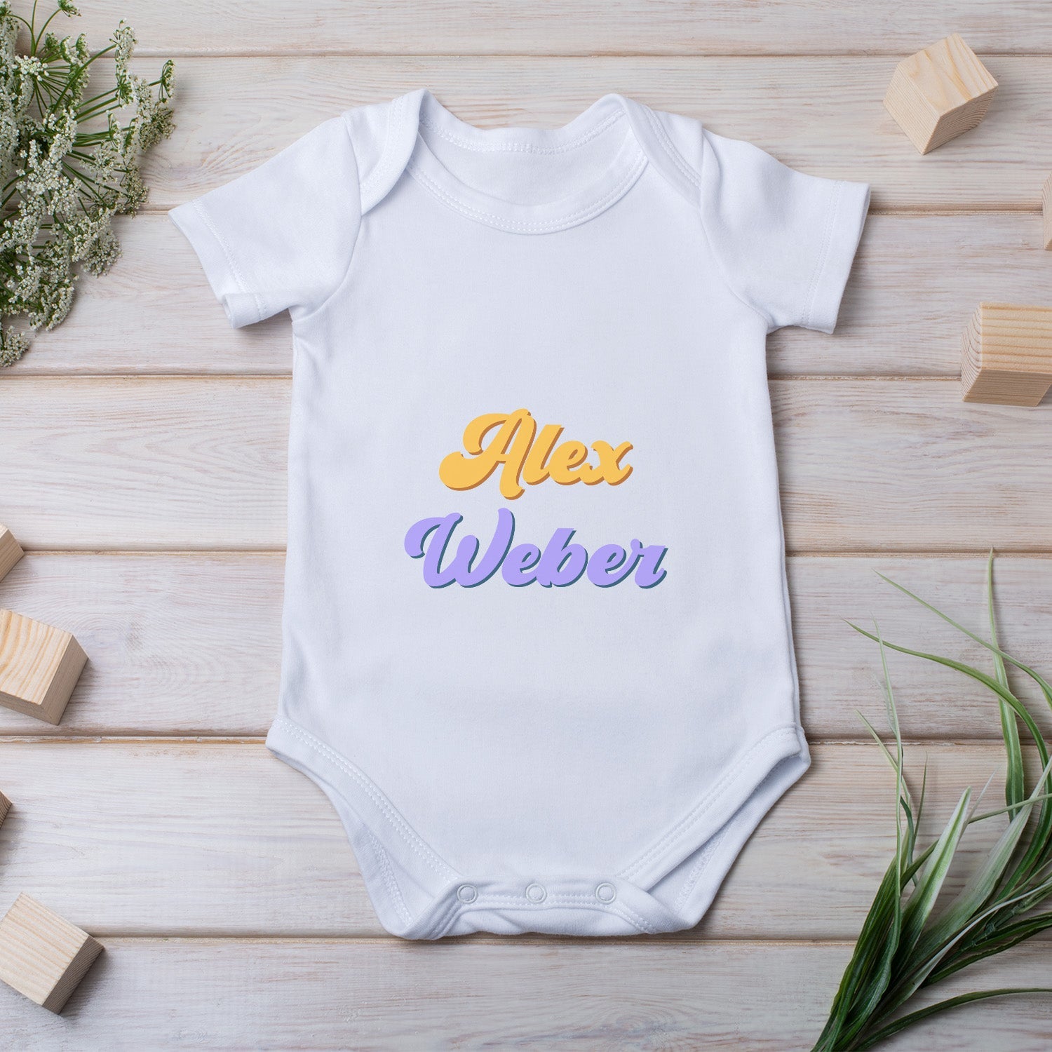 Body Para Bebé Personalizado Nombre Y Apellidos