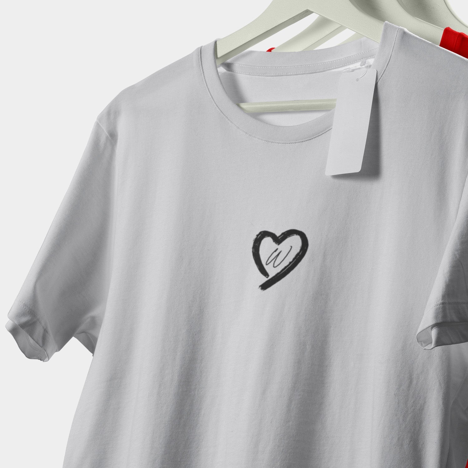 Camiseta Personalizada Para Parejas Con Inicial Y Corazón