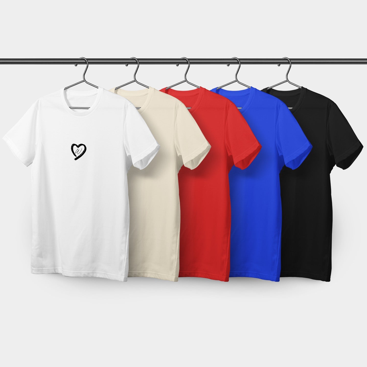 Camiseta Personalizada Para Parejas Con Inicial Y Corazón