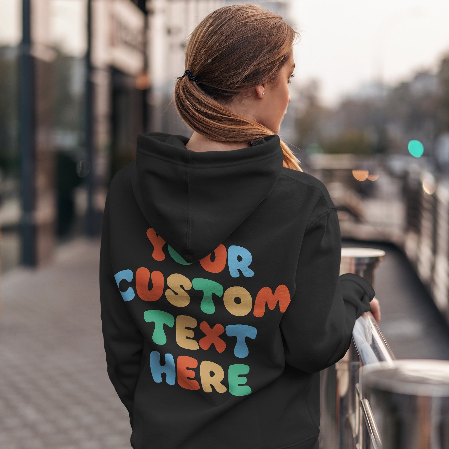 Sudadera Personalizada Con Texto Colorido