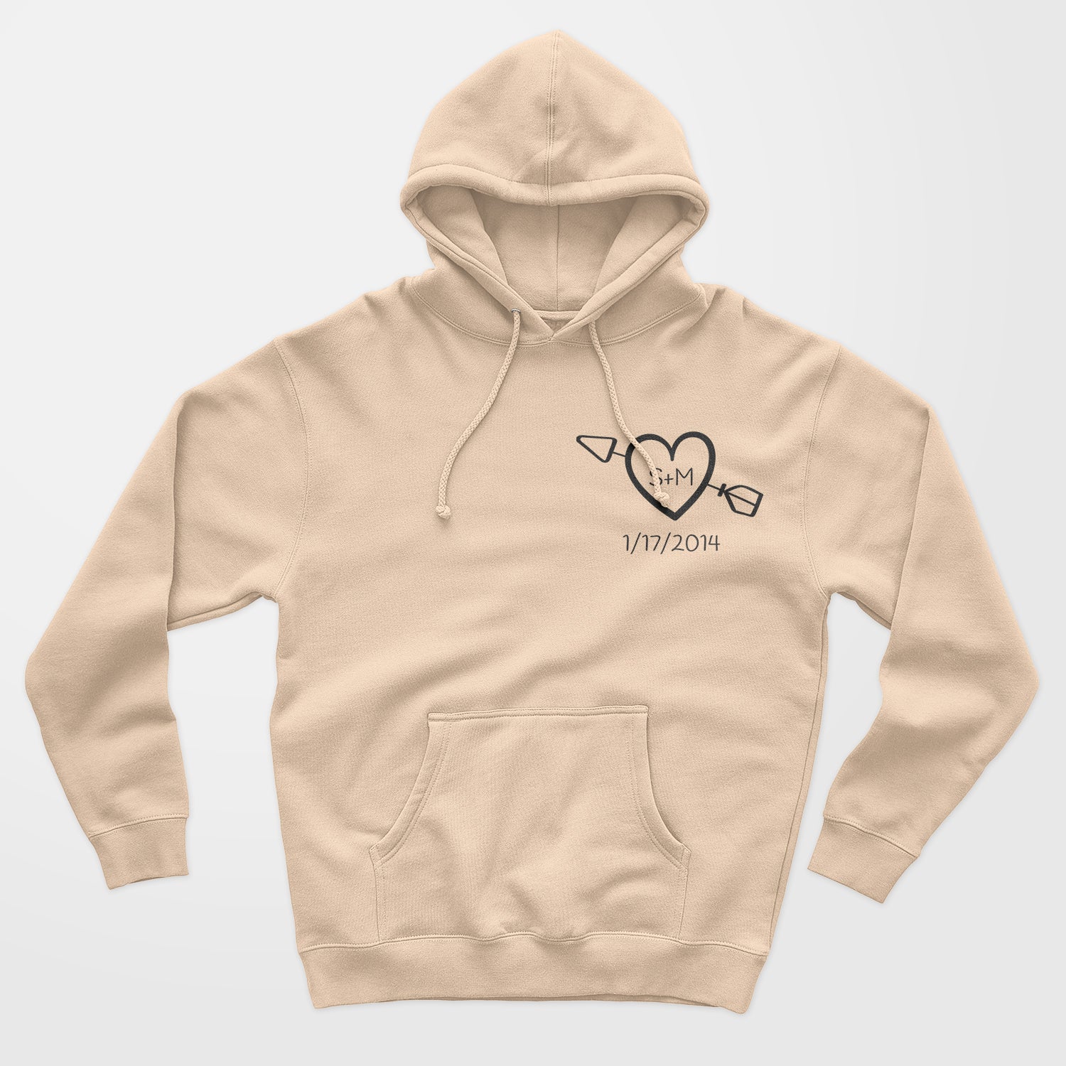 Sudadera Personalizada Con Iniciales Y Fecha