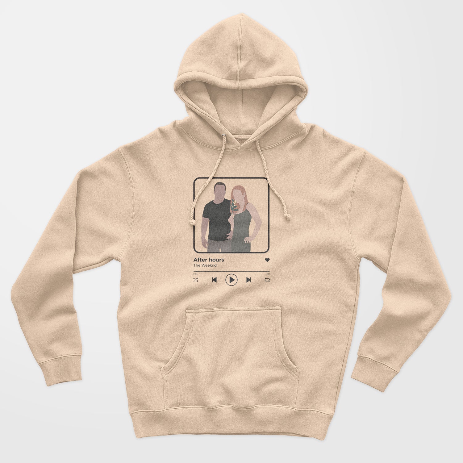 Sudadera Personalizada Con Canción Spotify e Ilustración