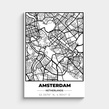 Póster Con Mapa De Ciudad Personalizado