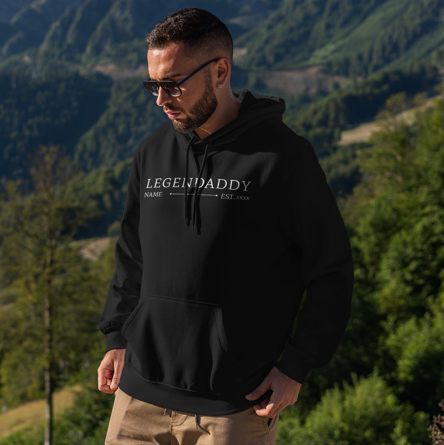 Sudadera Personalizada Para Papá Legendaddy Con Nombre Y Fechas