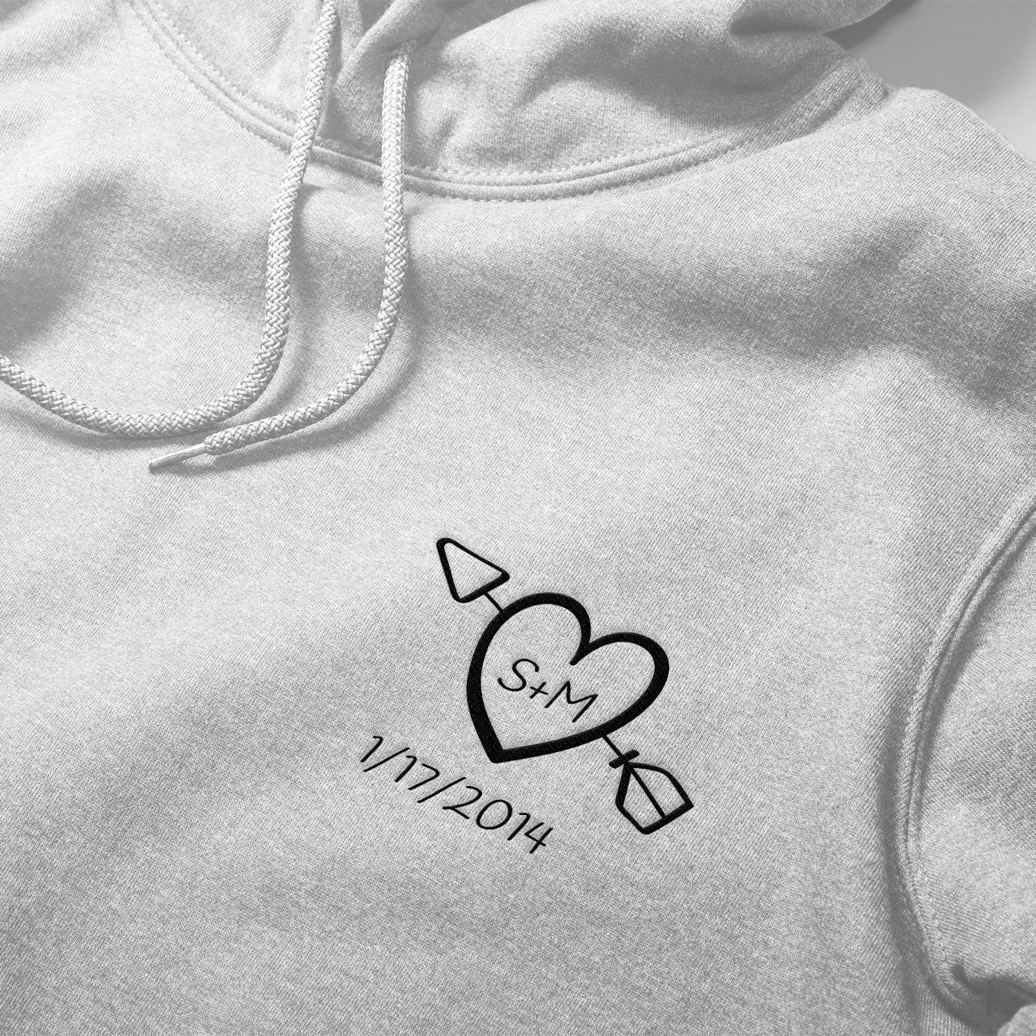 Sudadera Personalizada Con Iniciales Y Fecha