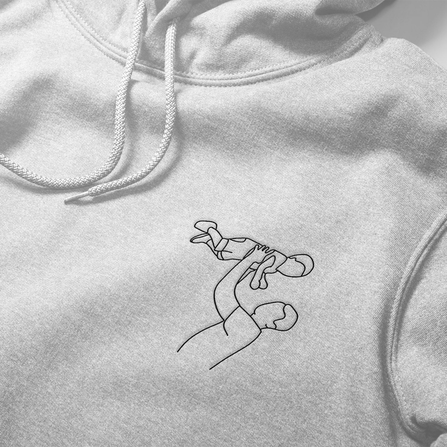 Sudadera Bordada Personalizada Ilustración Arte Lineal