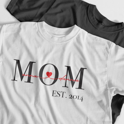 Camiseta Personaliza Para Mamá Con Nombre Y Fecha