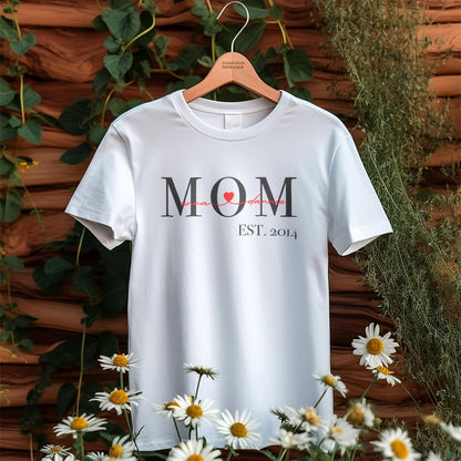 Camiseta Personaliza Para Mamá Con Nombre Y Fecha