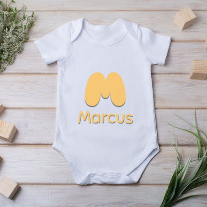 Body Para Bebé Personalizado Con Inicial Y Nombre