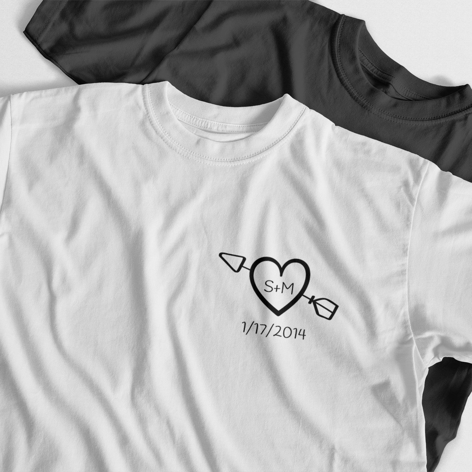 Camiseta Personalizada Con Iniciales Y Fecha