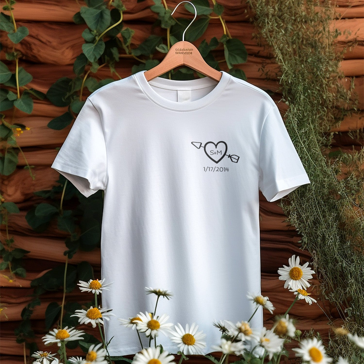 Camiseta Personalizada Con Iniciales Y Fecha