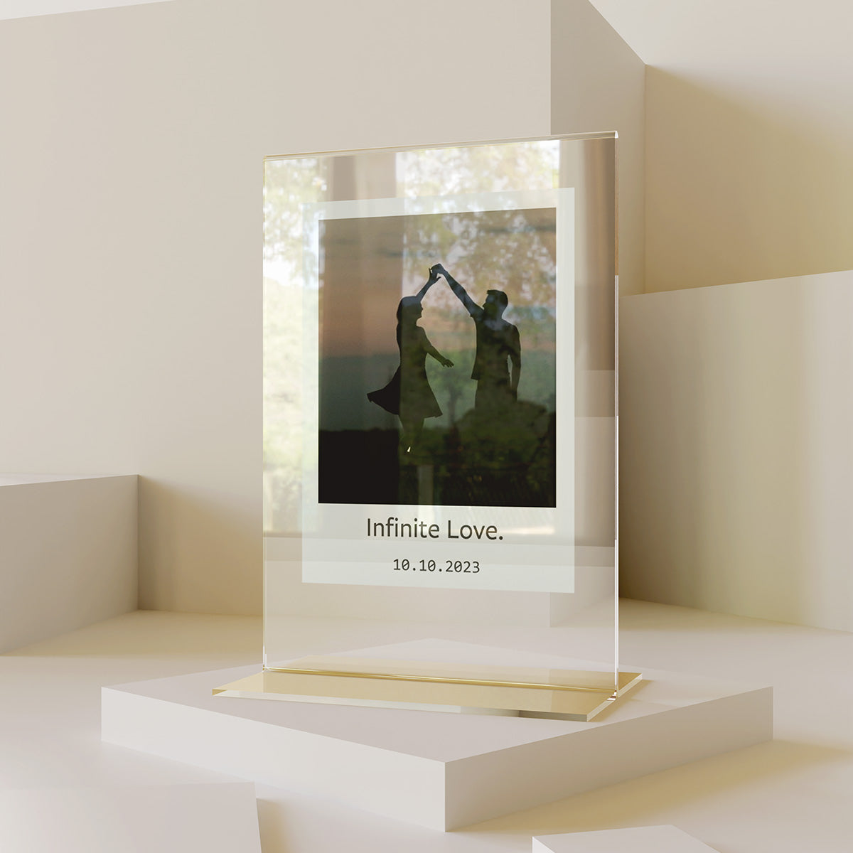 Placa Transparente Personalizada con Foto Polaroid