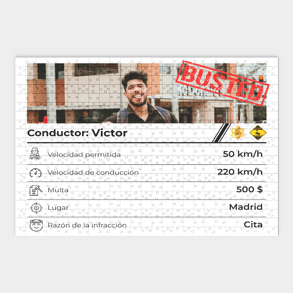 Puzzle Personalizado Radar Velocidad