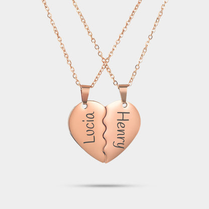 Collar Personalizado Corazón Para Parejas