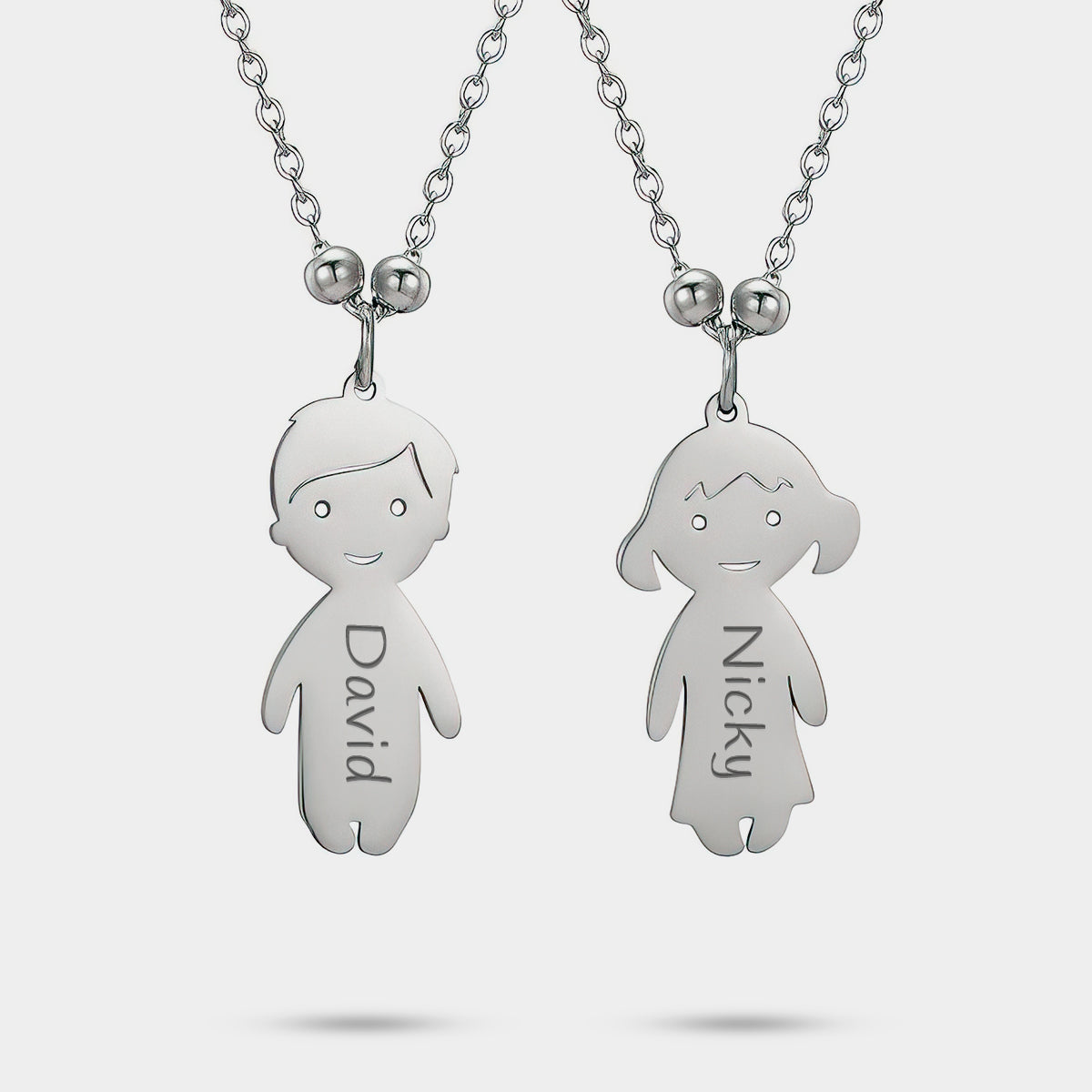 Collar Personalizado Figuras Niño y Niña