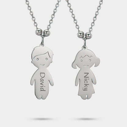 Collar Personalizado Figuras Niño y Niña