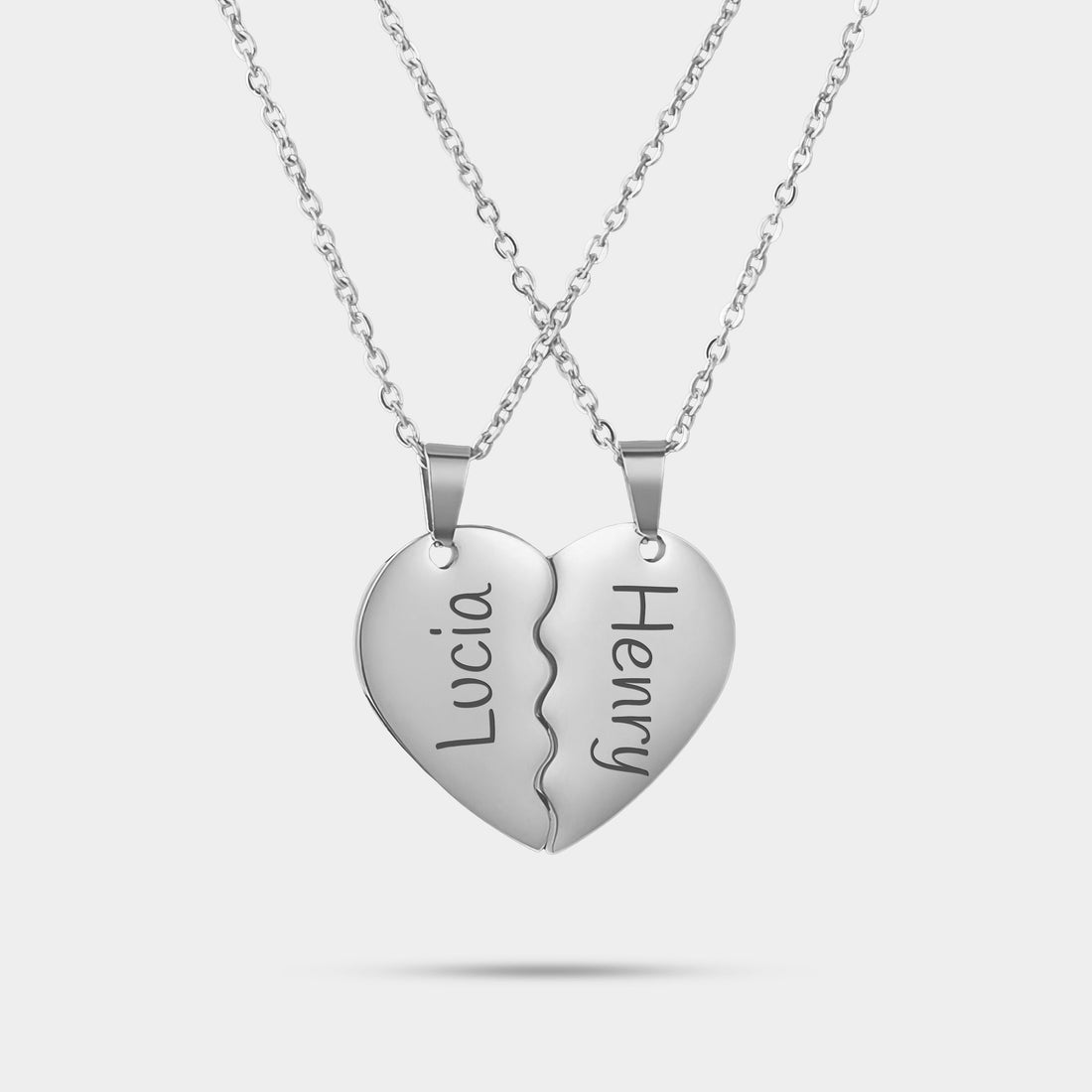 Collar Personalizado Corazón Para Parejas