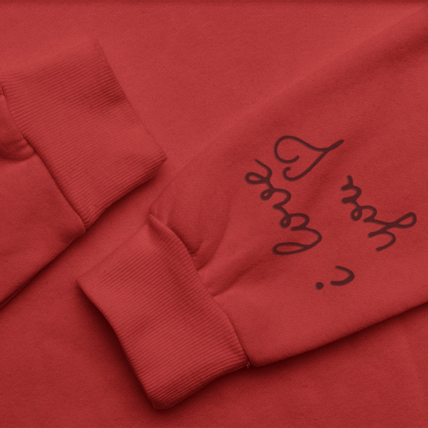 Sudadera Personalizada Con Mensaje Escrito A Mano En La Manga