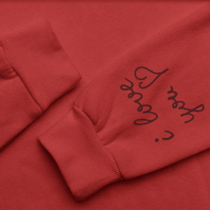 Sudadera Personalizada Con Mensaje Escrito A Mano En La Manga