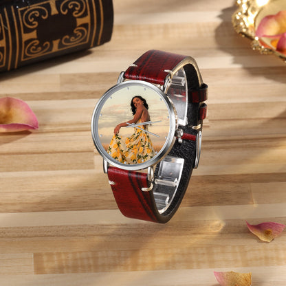 Reloj Personalizado Con Foto Correa De Cuero