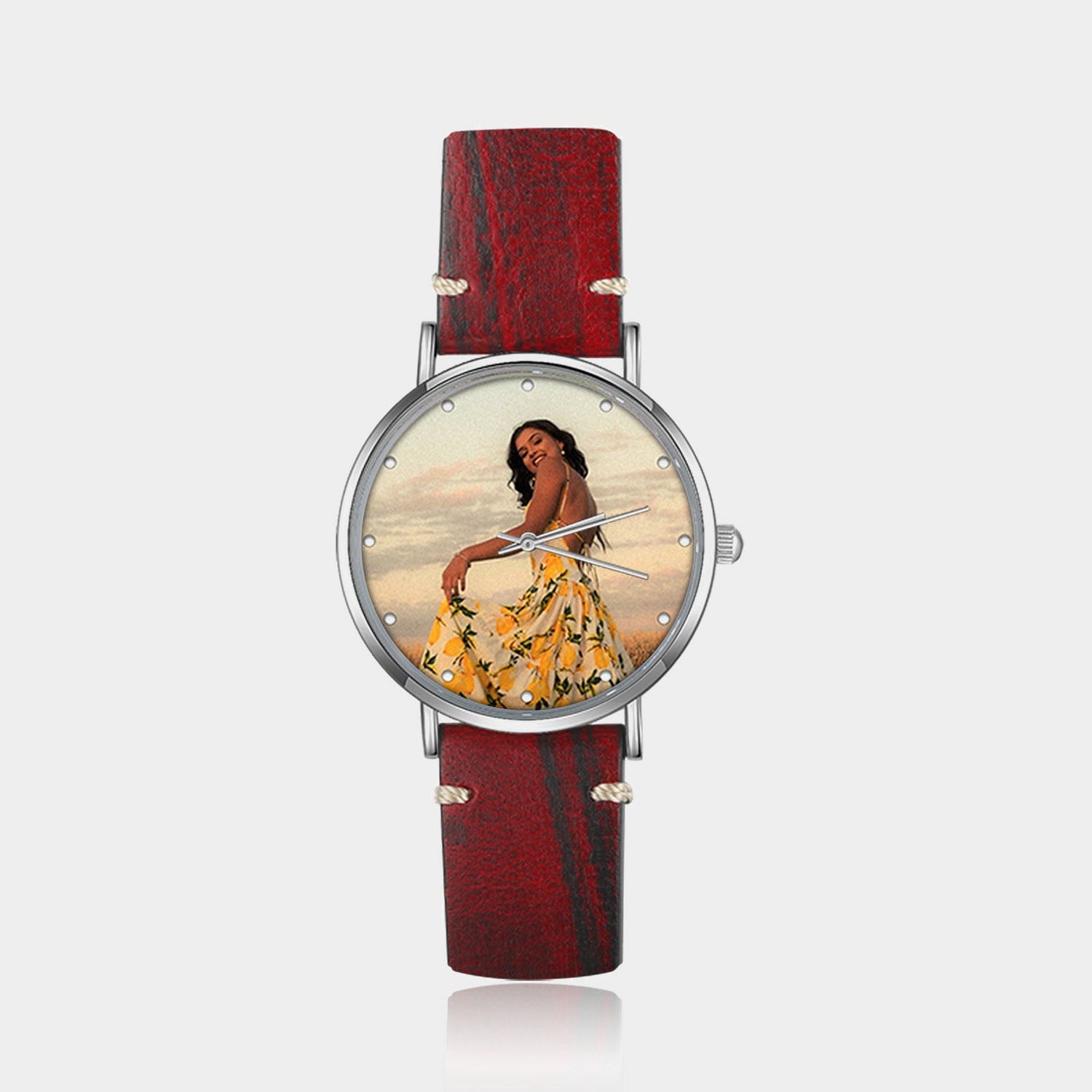 Reloj Personalizado Con Foto Correa De Cuero