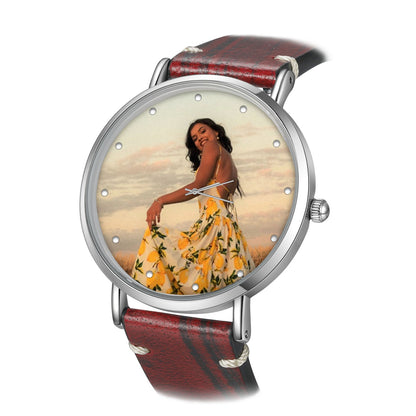 Reloj Personalizado Con Foto Correa De Cuero