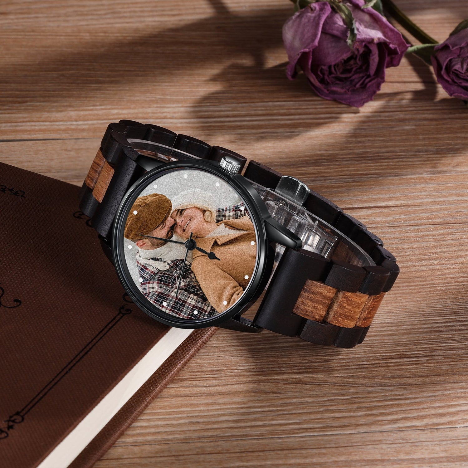 Reloj Personalizado Con Foto Correa De Madera