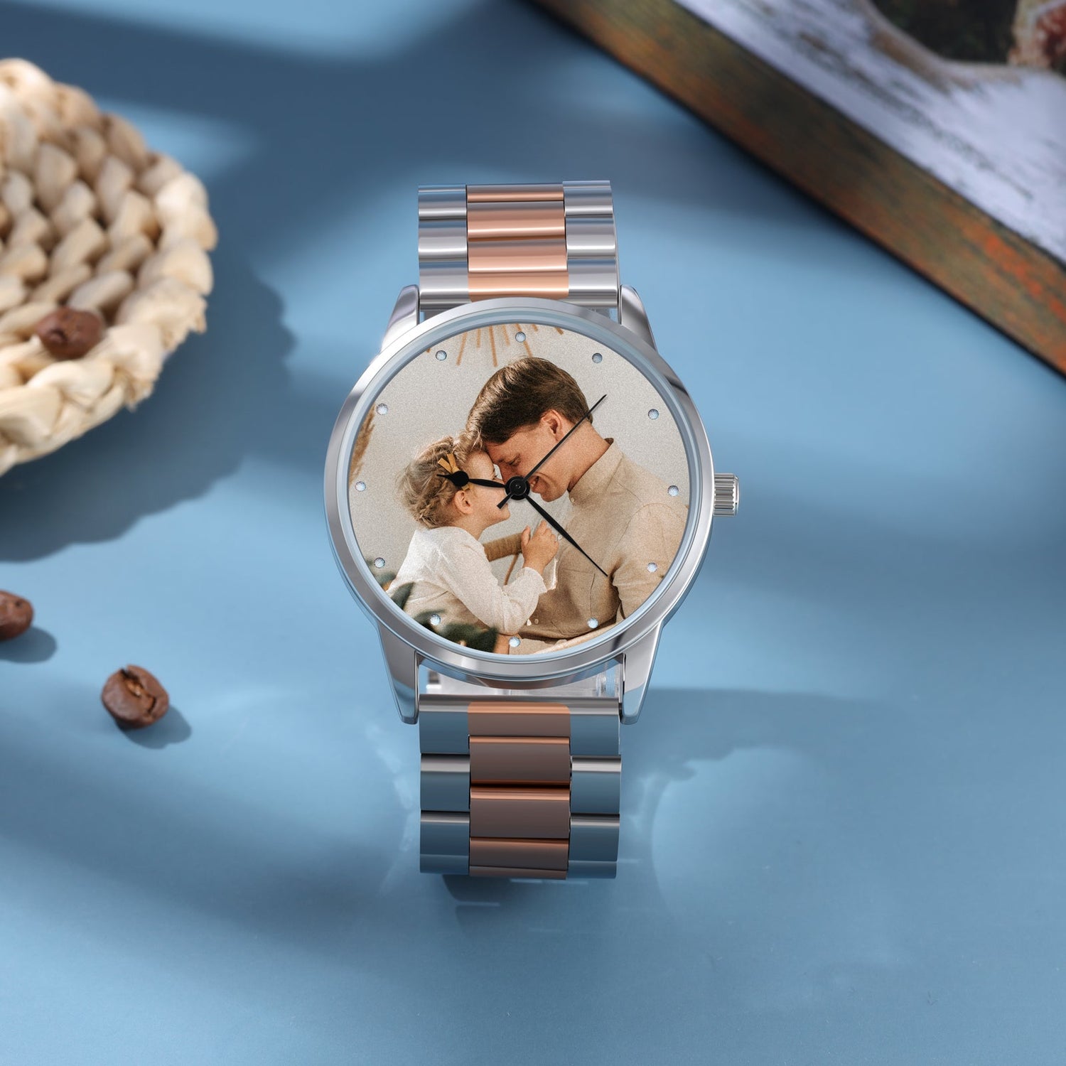 Reloj Para Mujer Personalizado Con Foto Correa Acero Inoxidable